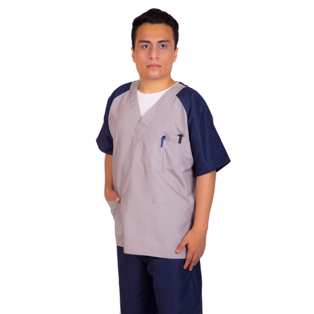 Uniforme médico mangas combinadas