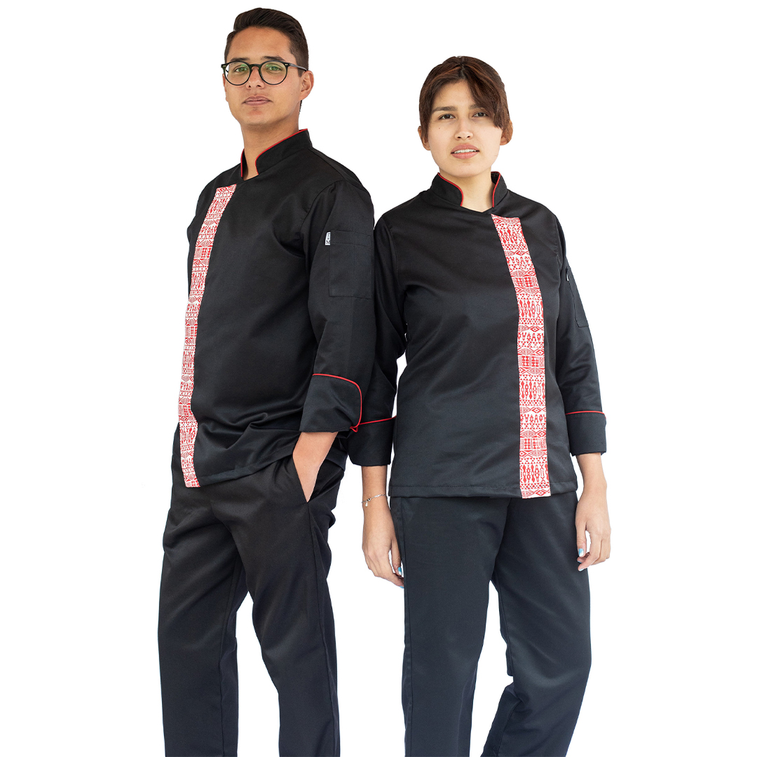 Chaquetas chef con vivo vertical